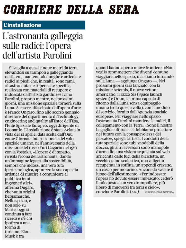 Articolo Corriere Ivano Parolini - L'Astronauta